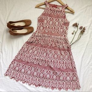NWOT Altar'd State Blossom Rose Lace Halter Dress